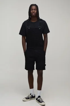 boohooMAN Salopette Short De Charpentier Coupe Décontractée<Homme Denim|Denim