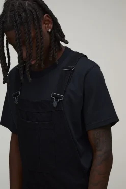 boohooMAN Salopette Short De Charpentier Coupe Décontractée<Homme Denim|Denim