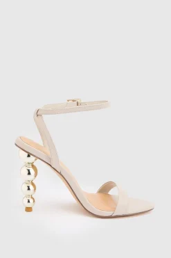 Sandale À Brides Avec Détail Talon En Cuir