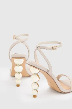 Sandale À Brides Avec Détail Talon En Cuir