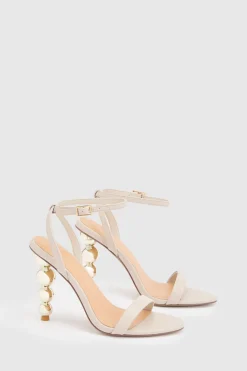 Sandale À Brides Avec Détail Talon En Cuir
