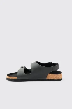 boohooMAN Sandale à double bride avec boucle<Homme Sandales Et Claquettes