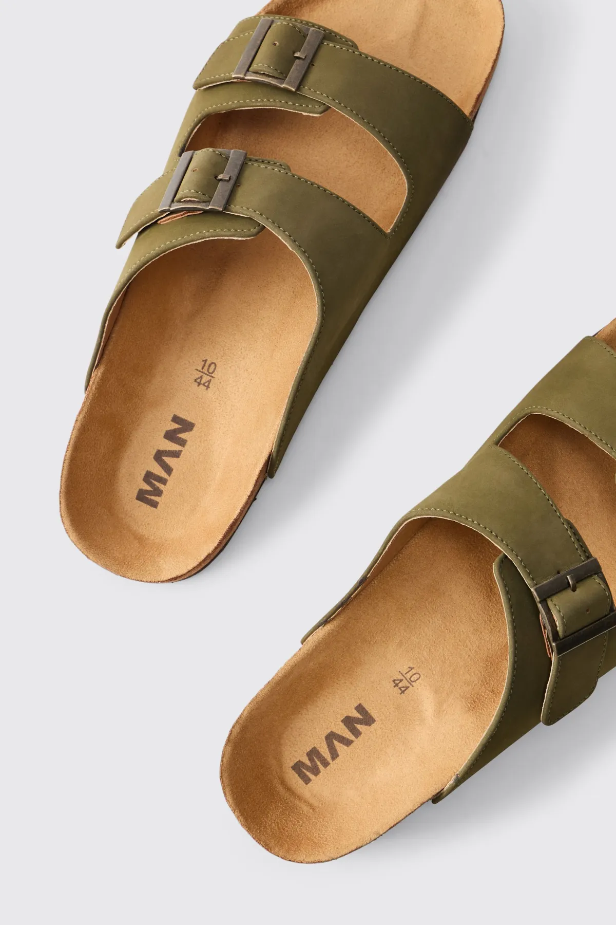 boohooMAN Sandale À Double Bride En Synthétique<Homme Sandales Et Claquettes