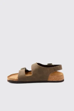 boohooMAN Sandale à double bride et boucle<Homme Sandales Et Claquettes