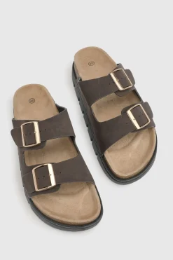 Sandale Plateforme Mae En Synthétique Avec Boucle Et Semelle Ergonomique