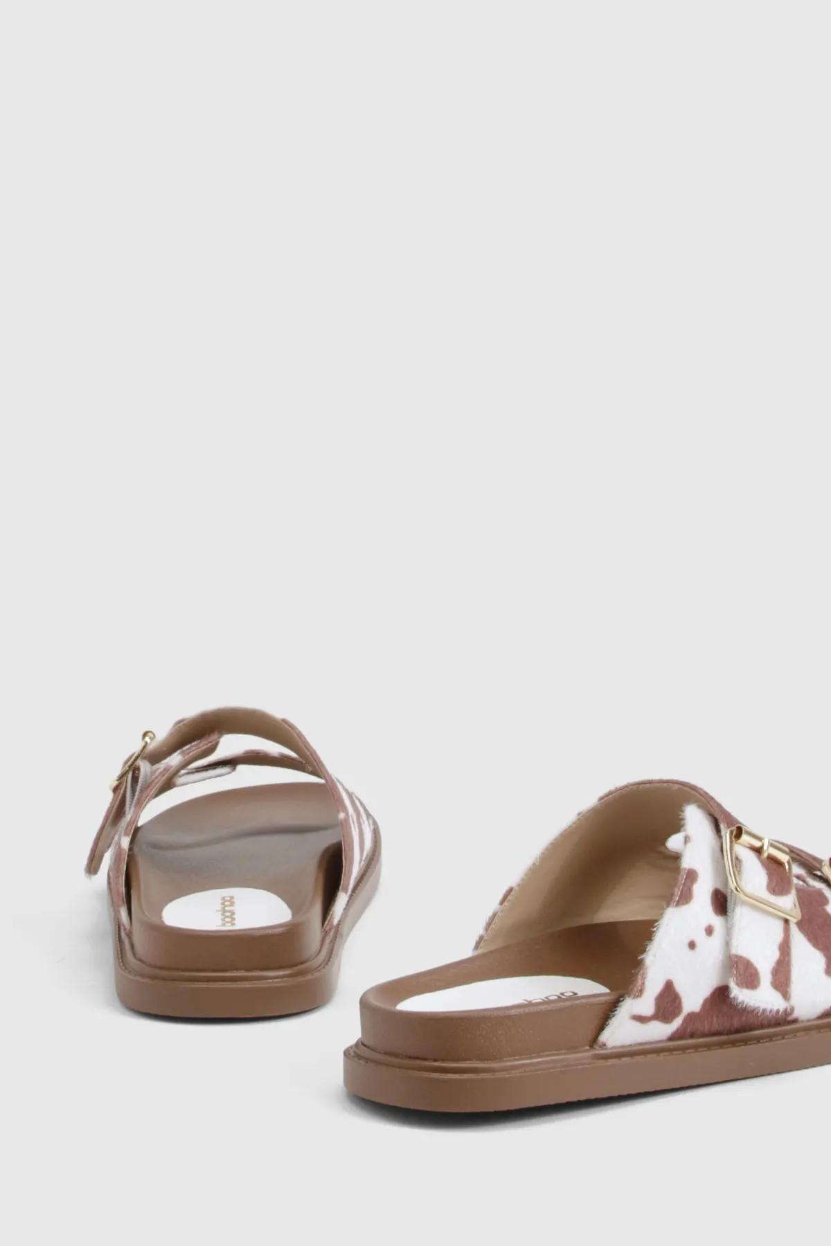 boohoo Sandales à boucle à motif de vache< Sandales