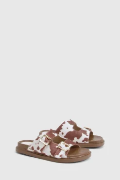 boohoo Sandales à boucle à motif de vache< Sandales