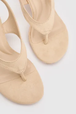 boohoo Sandales À Bride Arrière Et Talon Bobine En Synthétique Avec Séparateur D'orteils< Chaussures Festives|Chaussures À Talons