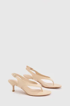 boohoo Sandales À Bride Arrière Et Talon Bobine En Synthétique Avec Séparateur D'orteils< Chaussures Festives|Chaussures À Talons