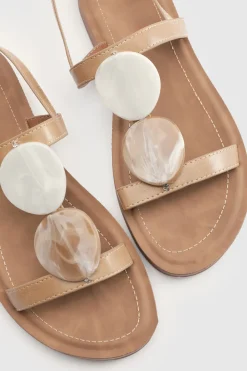 Sandales À Brides Avec Détail En Résine