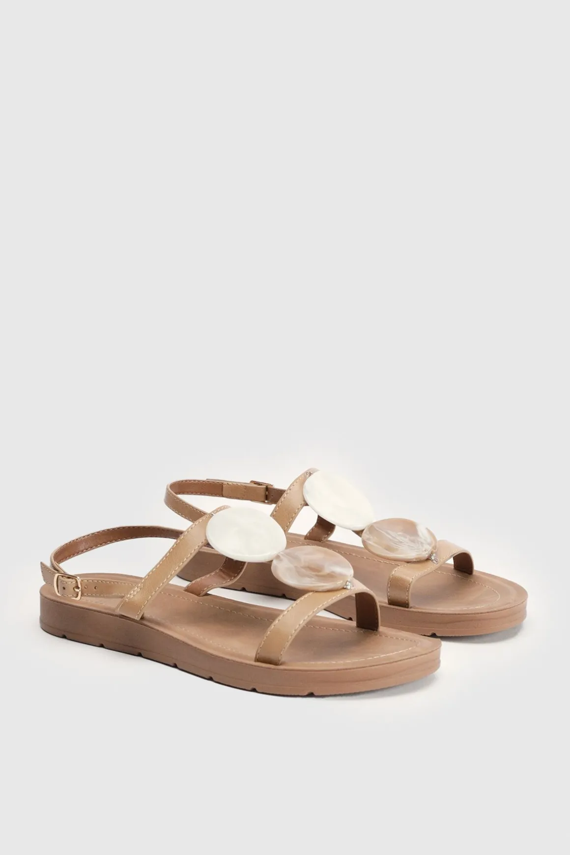 Sandales À Brides Avec Détail En Résine