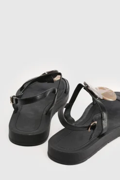 Sandales À Brides Avec Détail Garniture En Résine