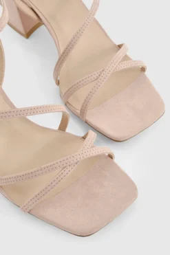 Sandales À Brides Avec Talon Bloc Moyen