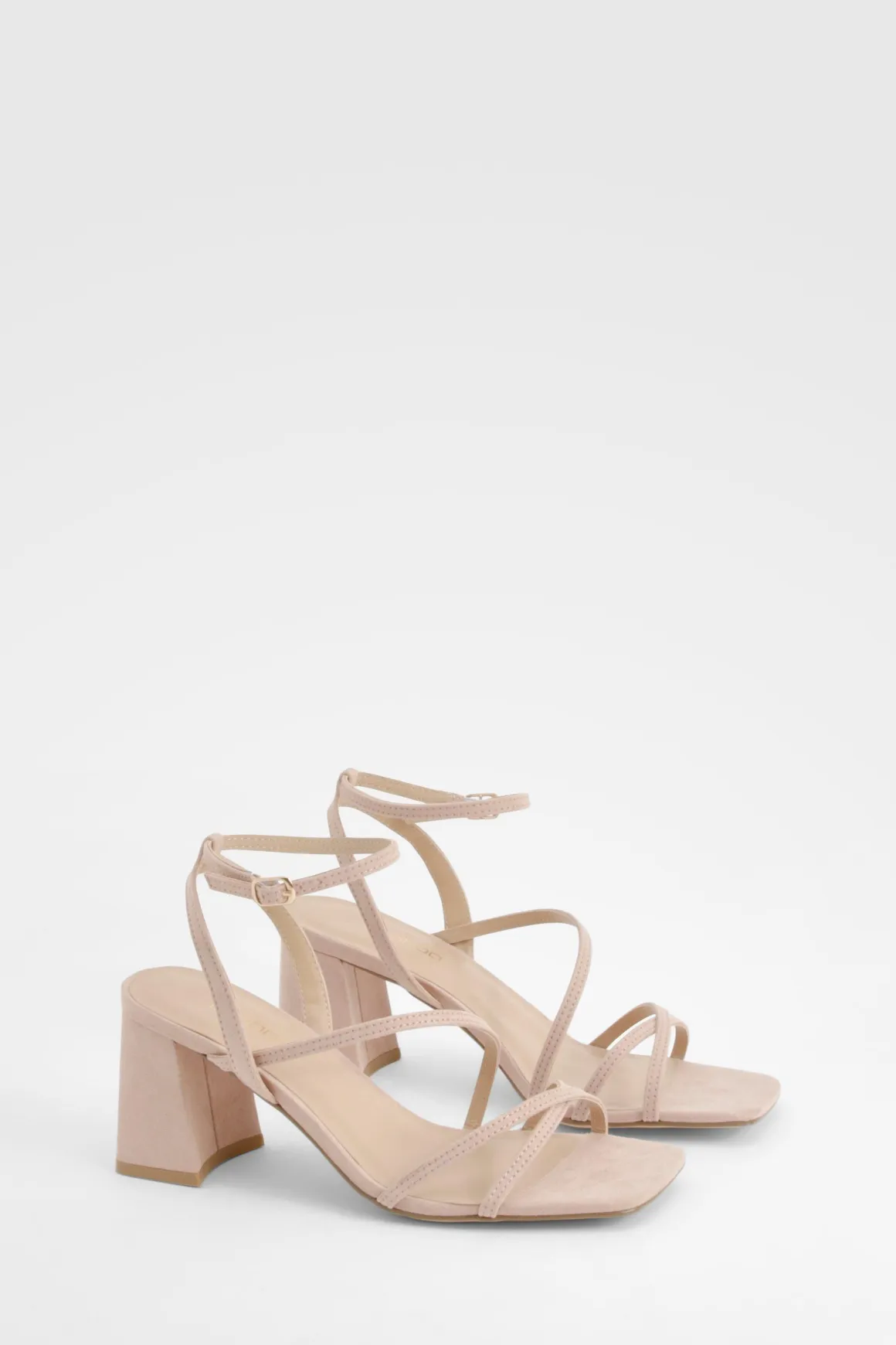 Sandales À Brides Avec Talon Bloc Moyen