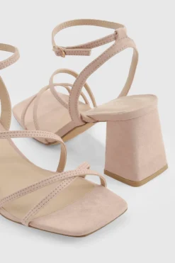Sandales À Brides Avec Talon Bloc Moyen