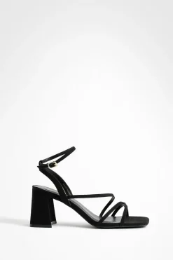Sandales À Brides Avec Talon Bloc Moyen