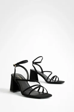 Sandales À Brides Avec Talon Bloc Moyen
