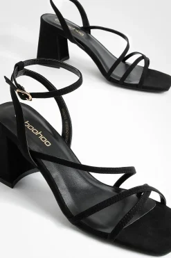 Sandales À Brides Avec Talon Bloc Moyen