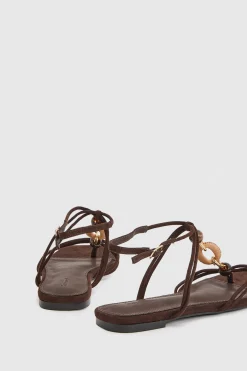 boohoo Sandales À Brides En Synthétique Avec Détail De Perles< Looks Chocolat|Sandales