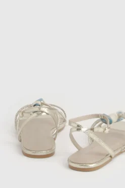 Sandales À Brides Ornées De Perles