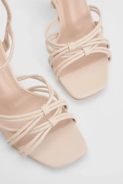 Sandales À Brides Tia En Synthétiquecuir À Talons Aiguilles Hauts Et Bout Ouvert