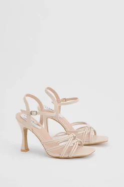 Sandales À Brides Tia En Synthétiquecuir À Talons Aiguilles Hauts Et Bout Ouvert