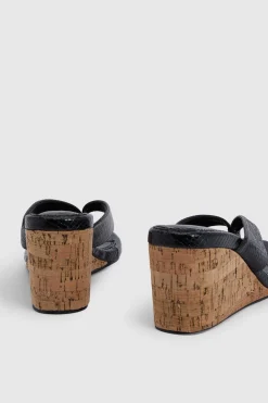boohoo Sandales Compensées À Bride Orteil Effet Synthétique< Chaussures Festives|Chaussures À Talons