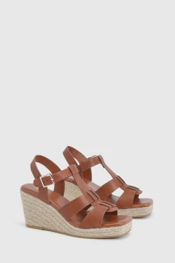 boohoo Sandales Compensées À Brides En T Coupe Extra Large< Chaussures Festives|Chaussures À Talons