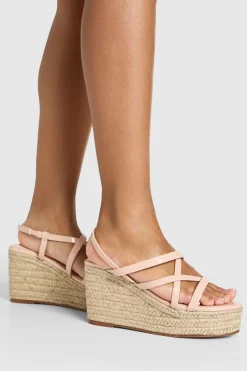Sandales Compensées À Brides Ouvertes