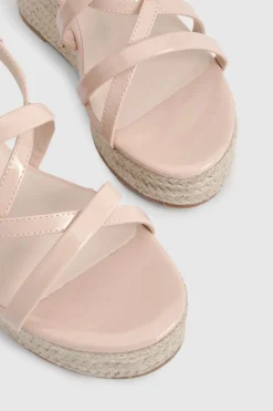 Sandales Compensées À Brides Ouvertes