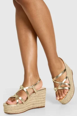 boohoo Sandales Compensées À Brides Ouvertes< Chaussures Festives|Chaussures À Talons