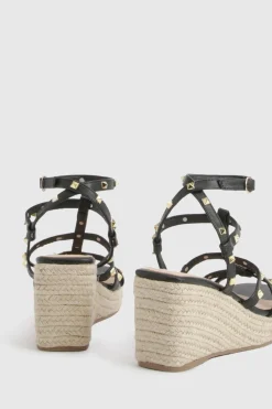 boohoo Sandales Compensées Cloutées Style Gladiateur< Chaussures À Talons|Sandales Compensées