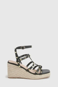boohoo Sandales Compensées Cloutées Style Gladiateur< Chaussures À Talons|Sandales Compensées