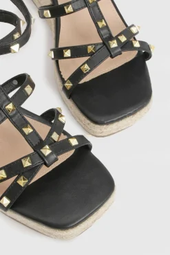 boohoo Sandales Compensées Cloutées Style Gladiateur< Chaussures À Talons|Sandales Compensées