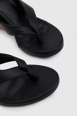 Sandales Compensées En Liège À Bride Entre-doigts