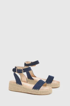 Dorothy Perkins Sandales Compensées Espadrilles Riva À Brides En Synthétique Hauteur Moyenne< Sandales|Sandales Compensées