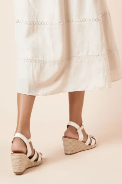 Sandales Compensées Espadrilles Danica à Lanières Croisées en synthétiquecuir