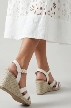 Sandales Compensées Espadrilles Danica à Lanières Croisées en synthétiquecuir