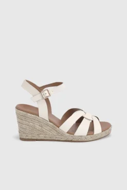 Sandales Compensées Espadrilles Danica à Lanières Croisées en synthétiquecuir