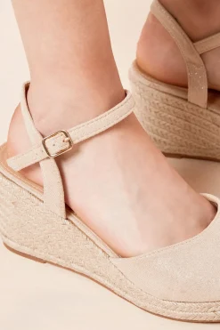 Dorothy Perkins Sandales Compensées Espadrilles à Bout Fermé en Daim Synthétique Rumor Coupe Large< Sandales|Sandales Compensées
