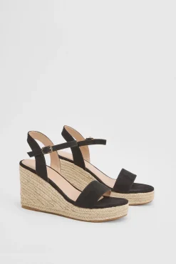 Sandales Compensées Espadrilles À Bout Fermé En Synthétique Rumor