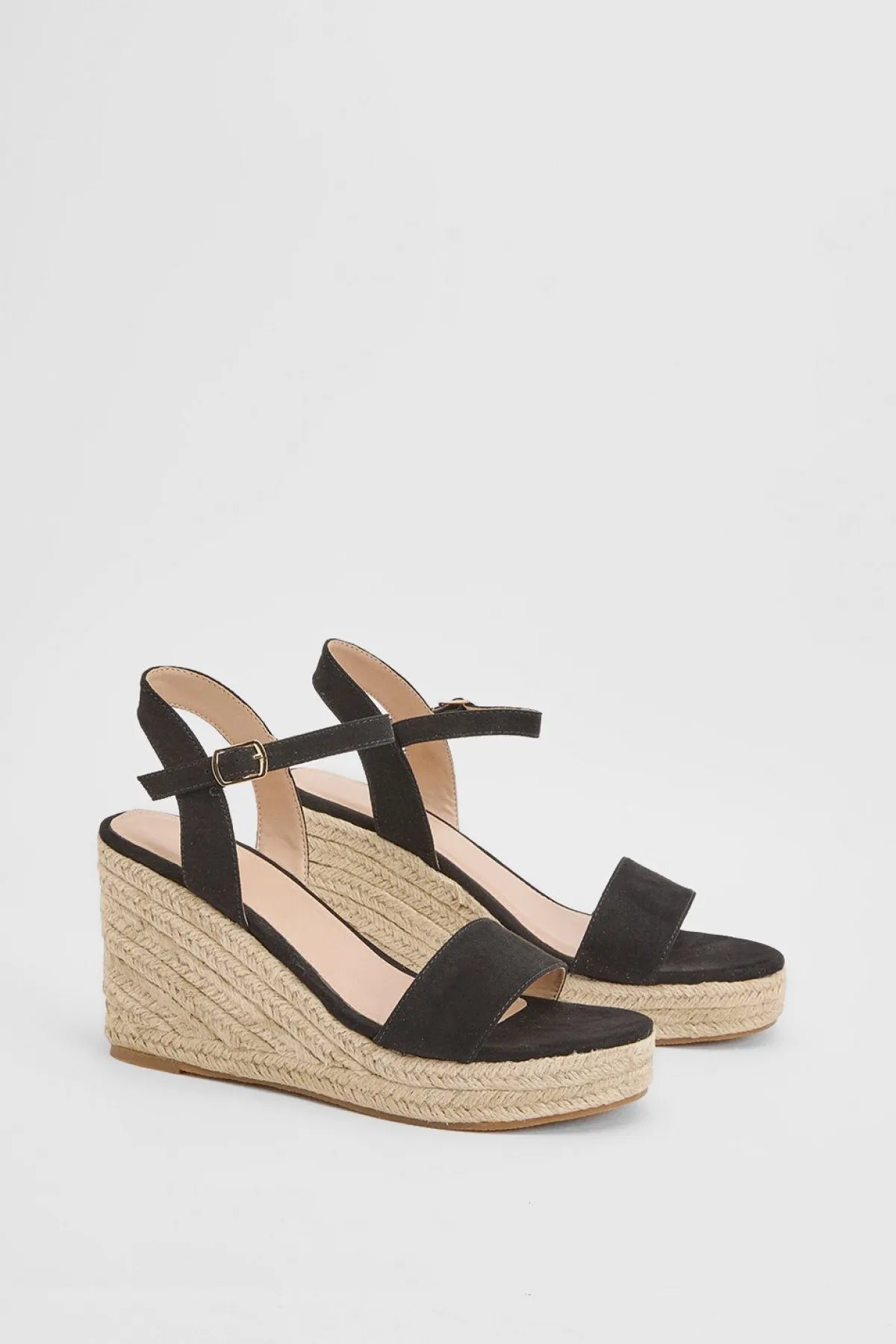 Sandales Compensées Espadrilles À Bout Fermé En Synthétique Rumor