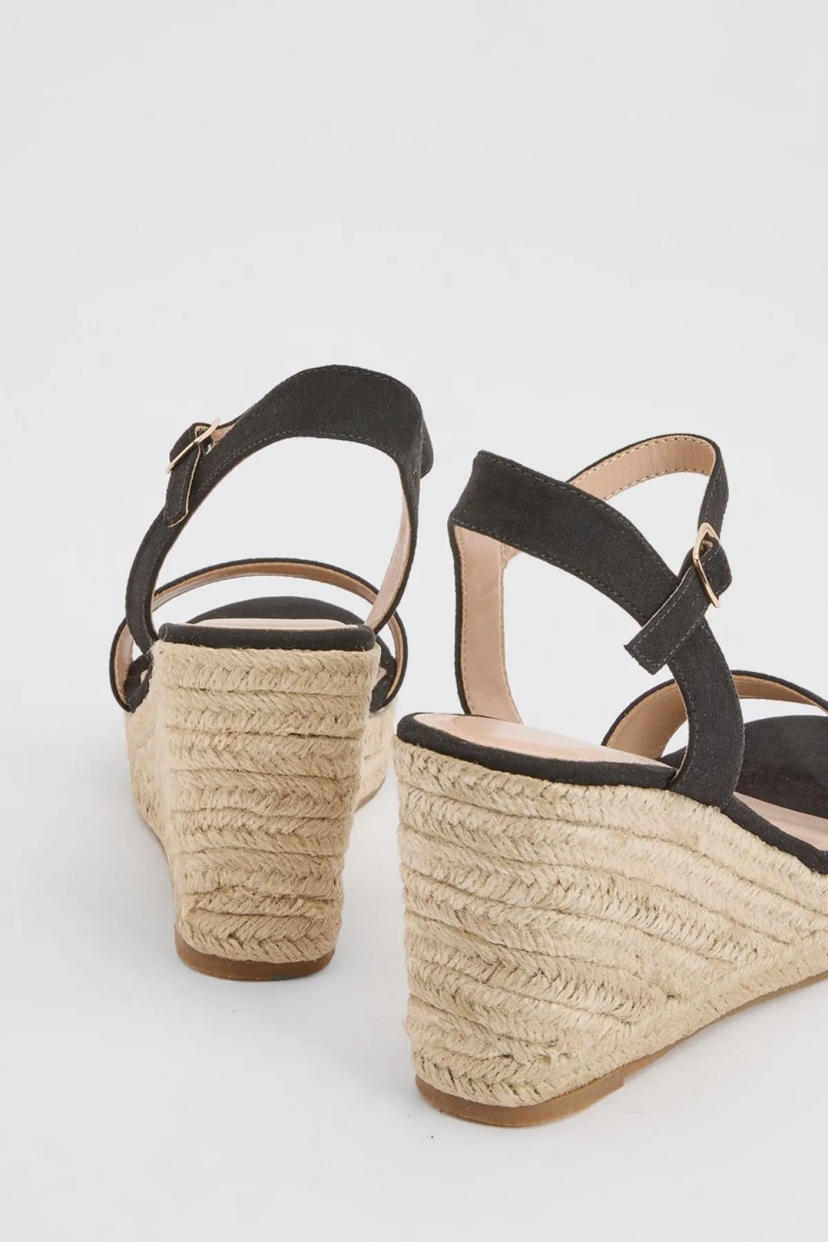 Sandales Compensées Espadrilles À Bout Fermé En Synthétique Rumor