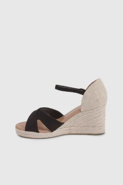 Sandales Compensées Espadrilles Hautes À Brides Croisées Sian Coupe Large