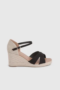 Sandales Compensées Espadrilles Hautes À Brides Croisées Sian Coupe Large