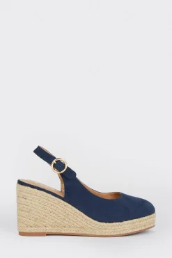 Sandales Compensées Espadrilles à Bout Fermé et Bride Arrière Riya Coupe Large