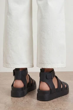 Sandales Compensées Épaisses Honour En Synthétiquecuir À Multiples Brides Avec Semelle Anatomique
