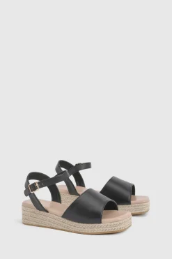 boohoo Sandales Compensées Plateforme À 2 Brides Coupe Extra Large< Chaussures Festives|Chaussures À Talons