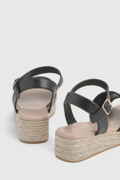 boohoo Sandales Compensées Plateforme À 2 Brides Coupe Extra Large< Chaussures Festives|Chaussures À Talons