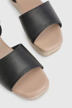 boohoo Sandales Compensées Plateforme À 2 Brides Coupe Extra Large< Chaussures Festives|Chaussures À Talons